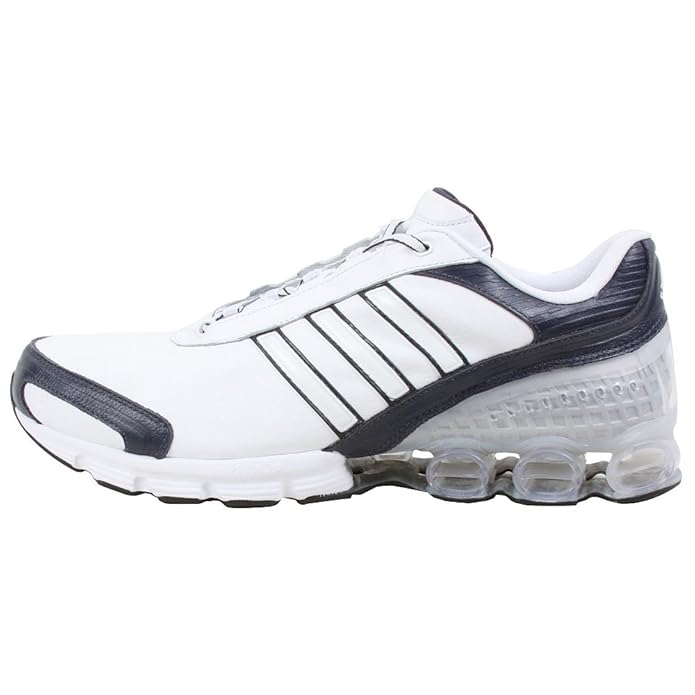 Amazon.com | adidas Microbounce 2008 White/Navy Leather Running Shoes Men's 13 | Shoes