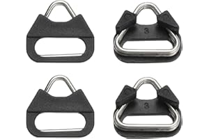 PATIKIL Camera Strap Lug Ring, Metal Triangle Split Ring Hook Adapter with Plastic Cap Universal for Camera Shoulder Strap
