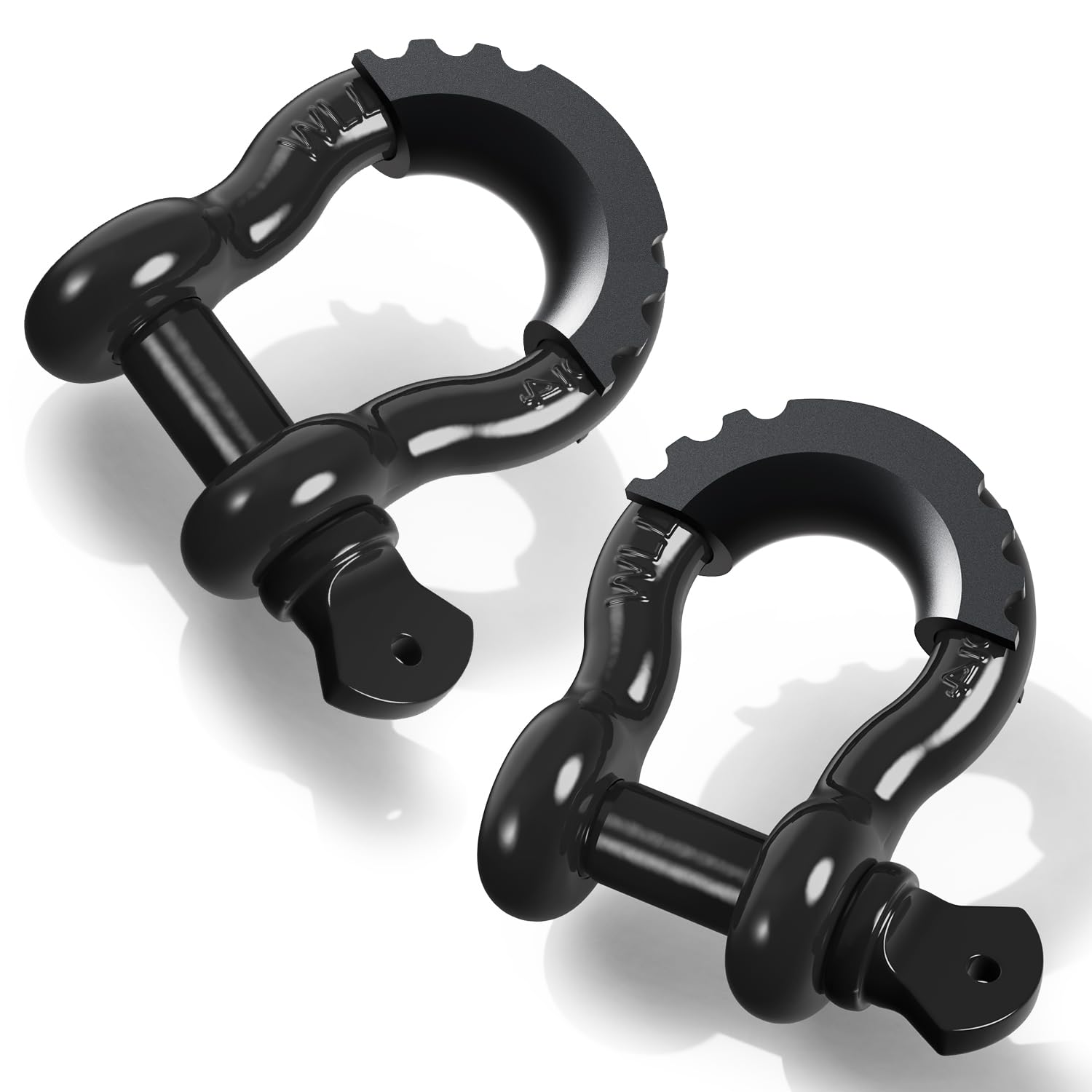 Photo 1 of Ohuhu D Ring Shackles 3/4" 2 Pack with Isolators, D Shackle Rugged 20 Ton (44,000 lbs) Maximum Break Strength, 4.75 Ton (9,500 Lbs) Capacity