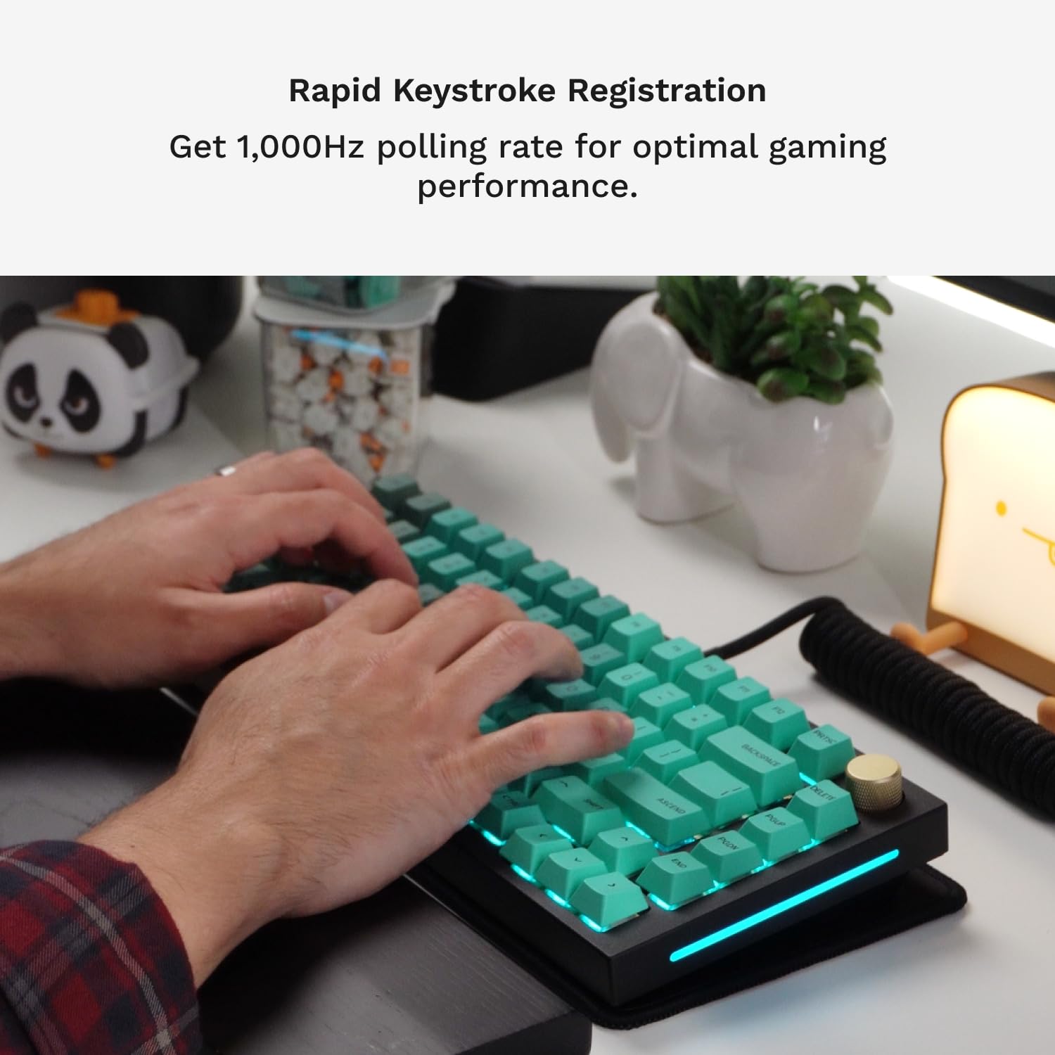 Glorious Gaming GMMK PRO 75% - Modular Mechanical Gaming Keyboard, TKL Size, 1.5kg Frame, Glorious Fox Switches, Fully Customizable, Coiled Cable, Wrist Rest, White PBT Keycaps, RGB, QWERTY - Black