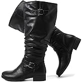 Luoika Women's Extra Wide Calf Knee-High Boots