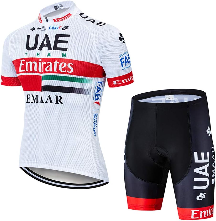 CHHBS Breathable Summer Cycling Jersey Set Men’s Quick Drying MTB Short Sleeve Padded Cycling Suit