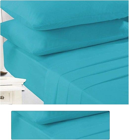 byrewood® Polycotton Teal Single Fitted Sheet Easy Care Fitted Bed