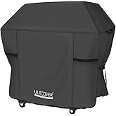 ULTCOVER Waterproof Grill Cover 64 inch, Heavy Duty BBQ Cover for 4-6 Burners Outdoor Gas Barbecue Grill, Black