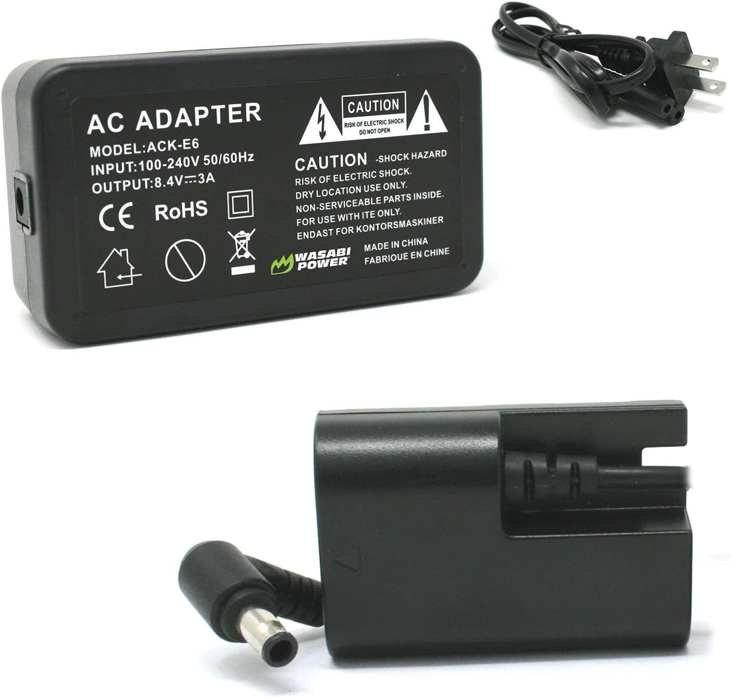 Canon LPE6 Power AC Adapter Kit (Fully Decoded) with DC Coupler for Canon ACKE6