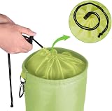 Vicloon Premium Peg Bag Green Large with Closing Cord Hanging Hook view 5