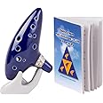 Deekec Zelda Ocarina 12 Hole Alto C with Song Book (Songs From the Legend of Zelda) with Display Stand Protective Bag