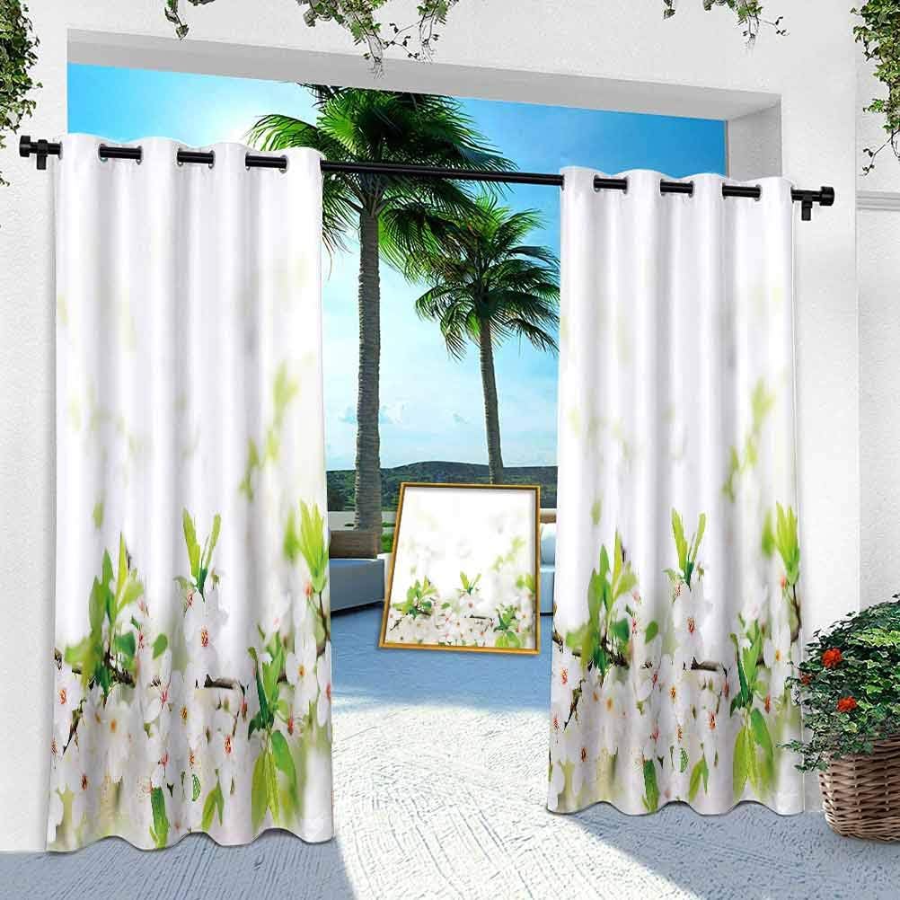 YUAZHOQI - Cortinas para exteriores, impermeables, diseño de flores