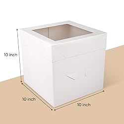 Cakebon Cake Boxes with Boards - 10 Inch Round Cake