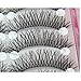 Laimeng,10Pairs Fashion Natural Handmade Long False Black Eyelashes Makeup