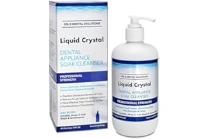 Dr. B Dental Solutions Liquid Crystal Soak Cleanser for Oral Appliances, Dentures, Night Guards, Aligners, & Other Devices
