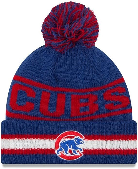 New Era Chicago Cubs Vintage Select Pom Knit Beanie Hat