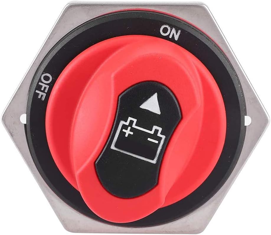 Car Battery Disconnect Switch MAX 12-32V DC 300A Cont 450A INT Battery Power Cut Off Master Switch Disconnect Isolator for Marine Car RV Truck ATV Vehicles and Boat (300A) - Image 3