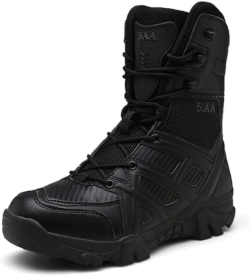 WOJIAO Men's Military Boots Breathable and Wear-Resistant Special Forces High Help Desert Tactical Boots Combat Shoes