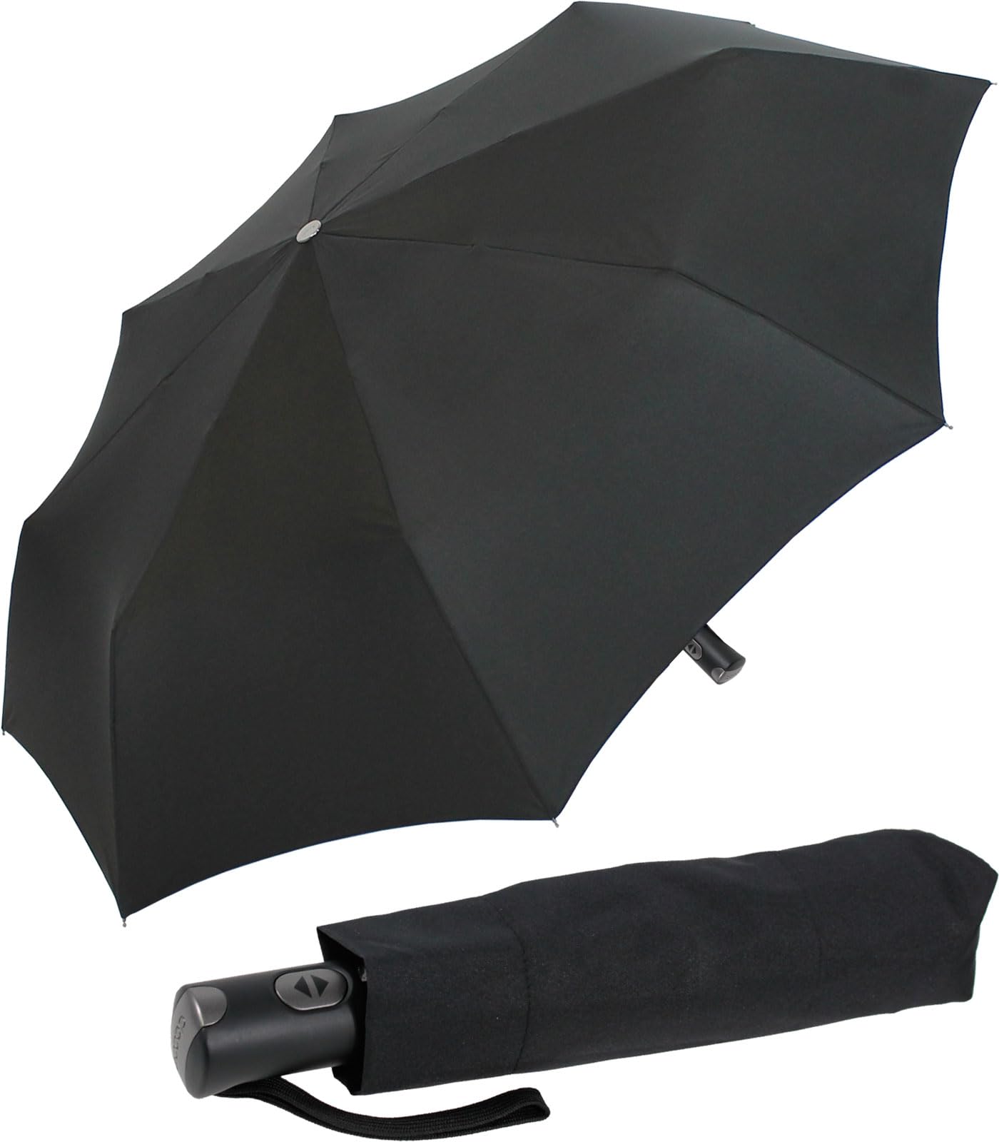 Doppler Carbonsteel Magic Auto Open & Close Folding Umbrella Black 5 Year Warranty