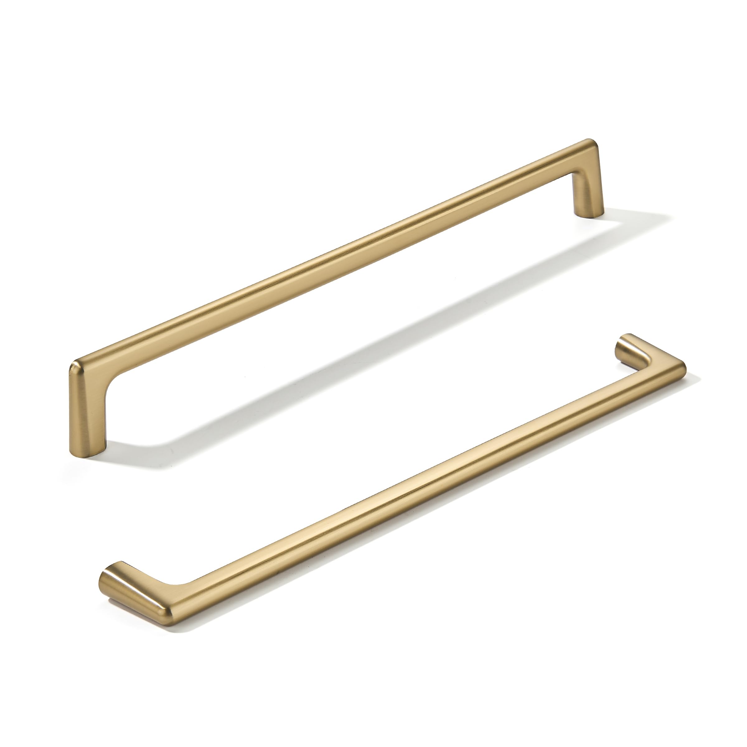 Photo 1 of khtumeware 2 Pack Antique Champagne Bronze Cabinet Pulls 12 Inch(305mm) Hole Centers Satin Brass Cabinet Pulls Kitchen Cabinet Hardware for Cupboard Drawer Handles Dresser Pulls