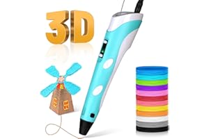 3D Pen Upgrade 3D Printing Pen for Kids Creative 3D Printer Pen with LCD Screen Automatic Feeding Include 12 Colors 3D Pen Fi