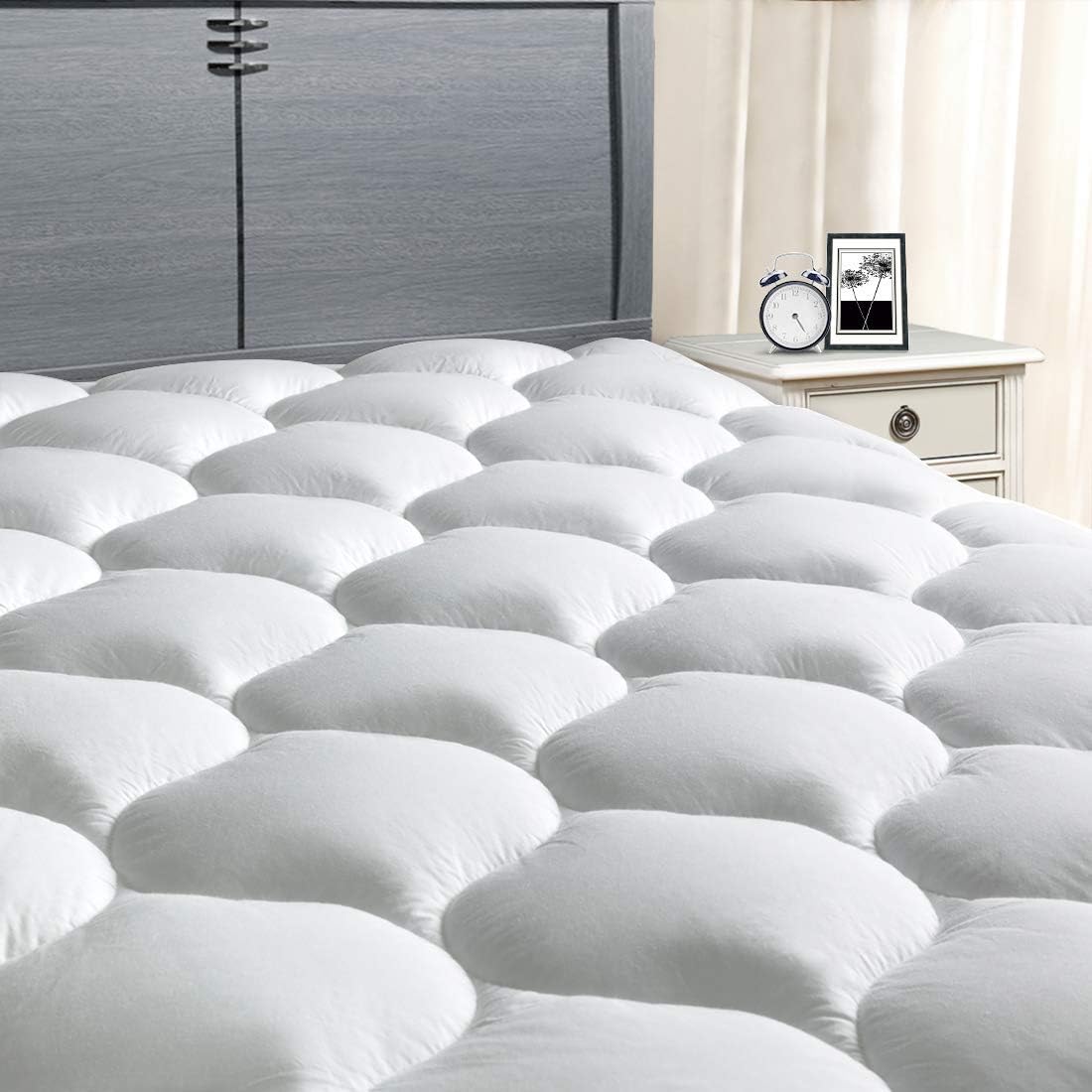 MASVIS Full Mattress Pad Cover 8-21”Deep Pocket - Pillow Top Quilted Mattress Topper Overfilled Snow Down Alternative