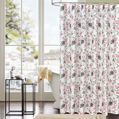 KindoBest Rose Floral Pattern Colorful Shower Curtains for Bathroom Waterproof/Easy Care Polyester Fabric Stall Curtain Size (72×72 Inch)