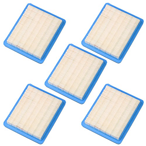 Hilom (5 Pack Air Filter Replacement for Briggs & Stratton 491588 491588S 4915885 399959 John Deere PT15853 Oregon 30-710 Stens 102-549