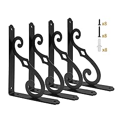 Yarssihha 10 Inch Decorative Shelf Brackets, 4 Pack