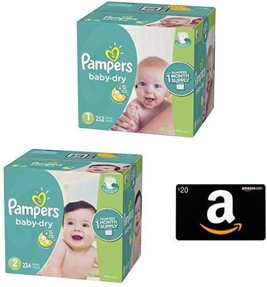 Diapers Newborn / Size 1 (814 lb), 252 Count with
