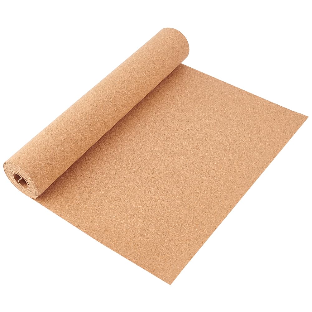 BENECREAT Natural Rectangular Cork Board 1mm Thick 350x400mm for Wall Sign Boards
