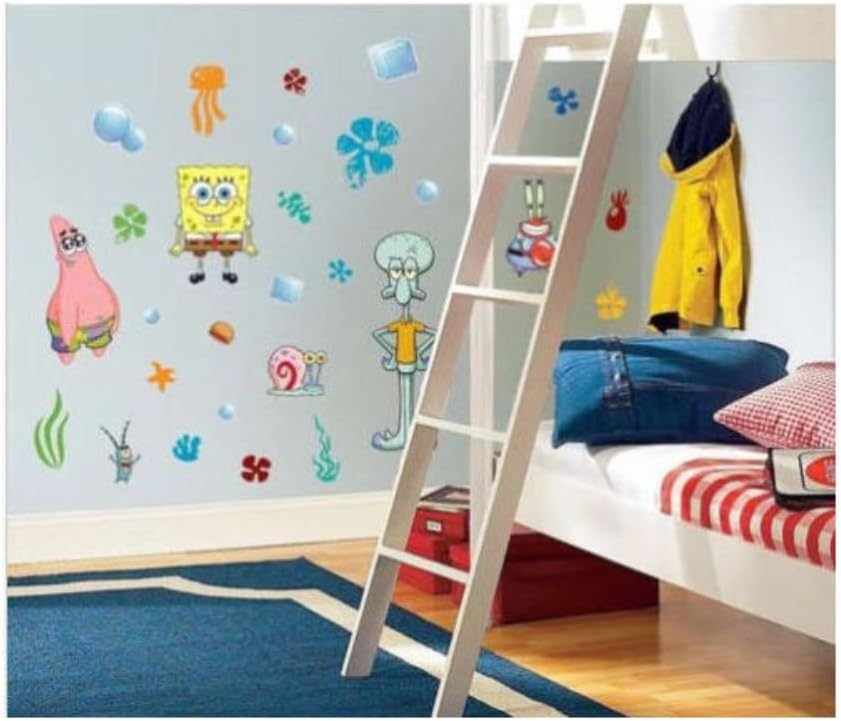 Amazon Com Spongebob Squarepants Wall Stickers 45 Big Decals