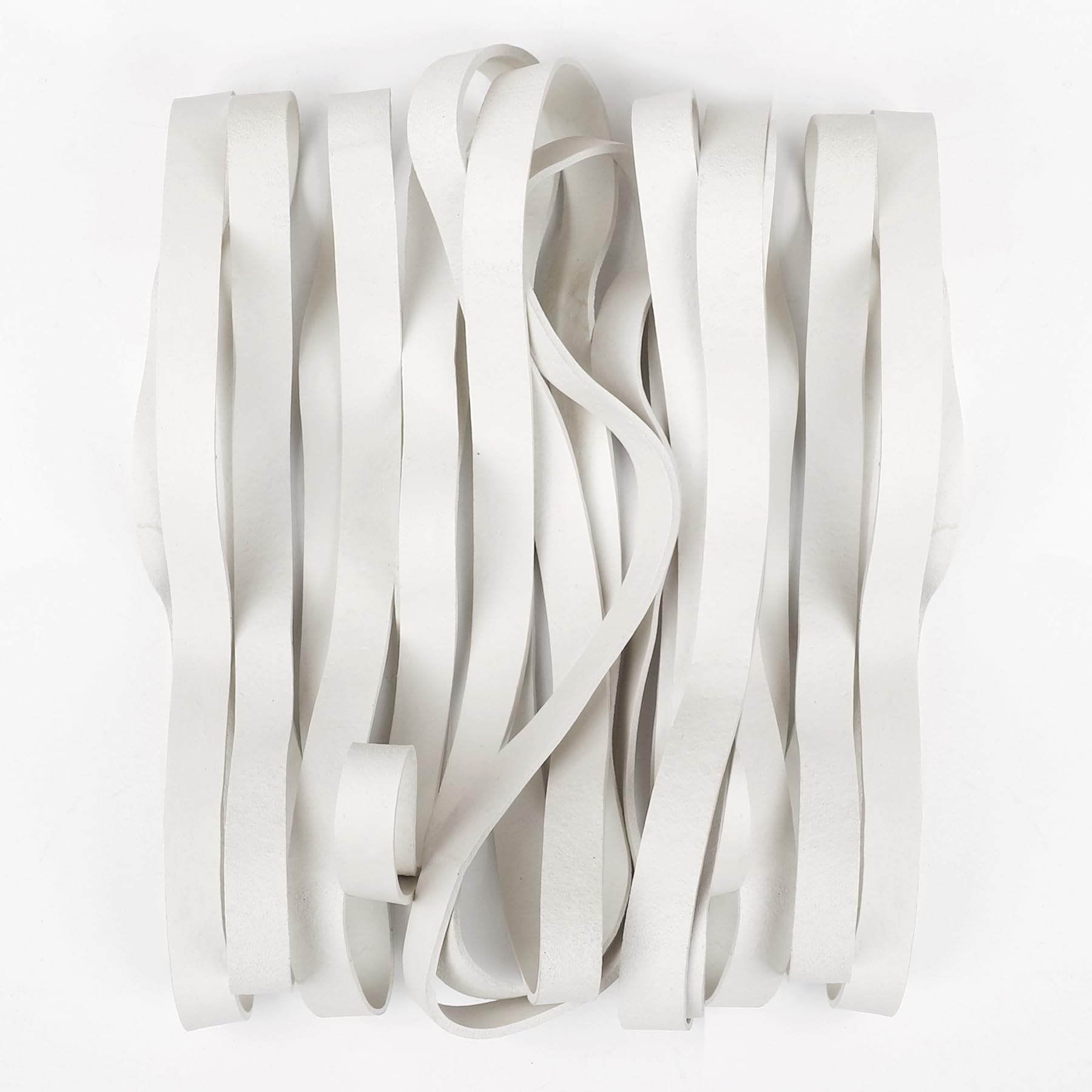 20 Pcs Heavy Duty Rubber Bands 20x1CM White Large Thick Elastic Rubber Bands Trash Can Band Rope Strong Durable Wide Wrapping Bands for Industrial Home Office School File Folders Garbage Can