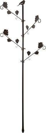 DIVCHI Bird Feeder Station Pole Hanging Feeding Station Metal Stand Garden Decor view 8