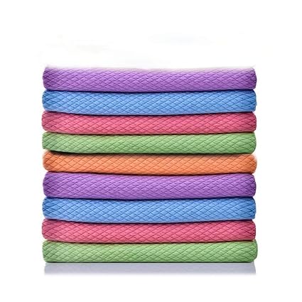 SUNNQY Fenstertuch streifenfrei, Premium Mikrofaser Tücher streifenfrei für Auto, Haushalt, Garage, Glas, Display (9 Stück, 4