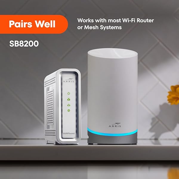ARRIS (SB8200) – CABLE MODEM – FAST DOCSIS 3.1 32X8 GIGABIT CABLE MODEM , APPROVED FOR COMCAST XFINITY, COX, CHARTER SPECTRUM, & MORE | 1 GBPS MAX INTERNET SPEED, 4 OFDM CHANNELS