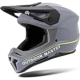 OutdoorMaster Full Face Mountain Bike Helmet for Men & Women - Durable, Impact Resistant, Ventilated, Adjustable Visor - Downhill Race BMX MTB Helmet