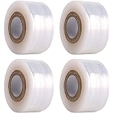 kulusion 4 Pcs Grafting Tape for Fruit Trees Floral Grafting Tools Garden Plant Nursery Tape PE Stretchable Self Adhesive Membrane Clear Floristry Film