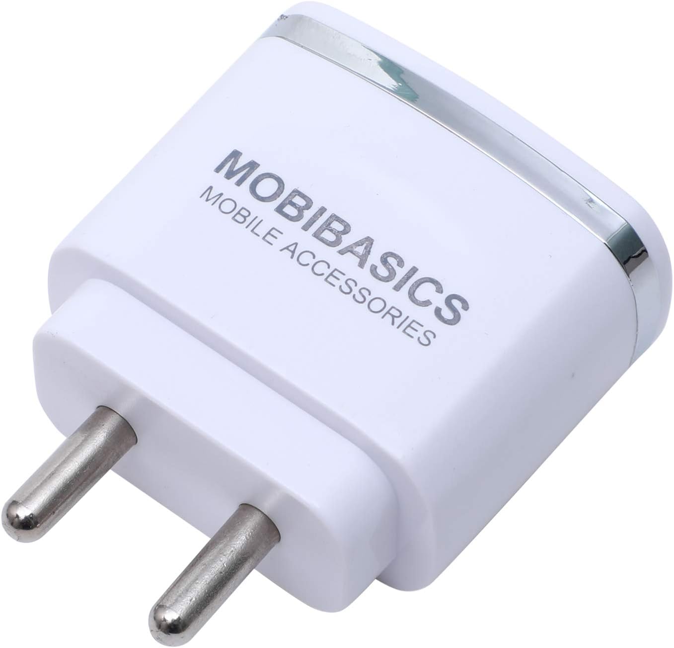 Mobibasics Two Port 2.4 Amp. Fast Charging Adapter, White