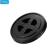PATIKIL 6x 5 Gallon Bucket Lids Seal Leak Proof Screw On Black PP Plastic view 3