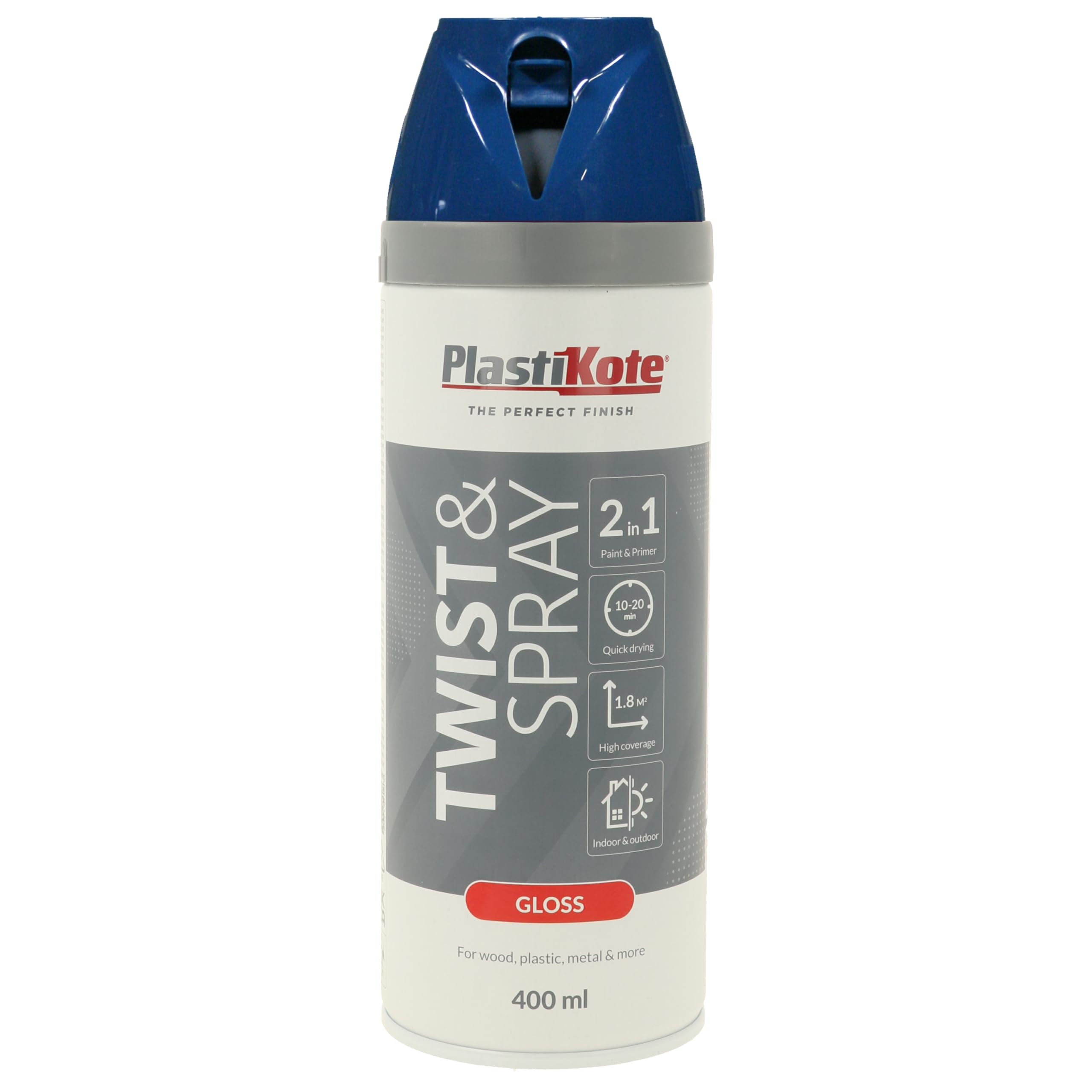 Plasti-kote 21111 400ml Premium Spray Paint Gloss - Pacific Blue