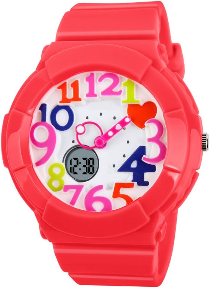 VIGOROSO Women's Girl Fashion Digital Analog Date Silicone Jelly Waterproof Sport Watch