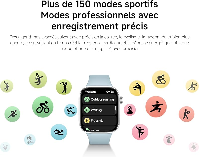 Redmi Watch 6, Montre Connectée, Autonomie de 24 Jours, Noir