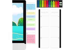 JSLP 2pcs Office Desk Accessories Monitor Memo Board Computer Message Board Office Supplies for Women Men Computer Sticky Note Holder Home Desktop Message Office Decor (Function Monitor Memo Board)