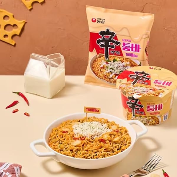 SHIN RAMYUN TOOMBA SPICY CREAMY NOODLES 4.83 OZ (137G) 4 PACK