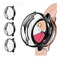 3 Pack Case Compatible with Samsung Galaxy Watch Active Screen Protector 40mm, NAHAI TPU Slim Plated Scractch-Resist All Around Bumper Shell, Black/Black/Black