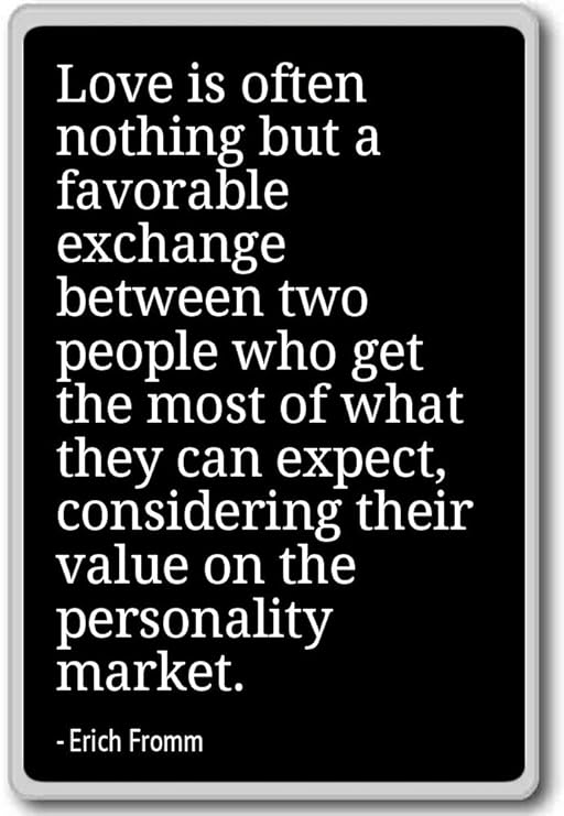 Imán para nevera con cita «Love is a menudo nada but a favorable ...