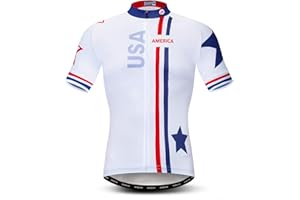HOTLION Cycling Jersey Mens Bike Shirt Biking Tops for Road Racing MTB BMX Dirt Road Quick Dry, Comfortable, Moisture Wicking