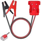 Jumper Cables Adapter with Alligator Clips Compatible with Milwaukee M18 18V Battery, 2FT 8AWG Silicone Wire Jumper Starter, Automotive Booster Cable Power Tool Line for Jump Starting Car SUV Track