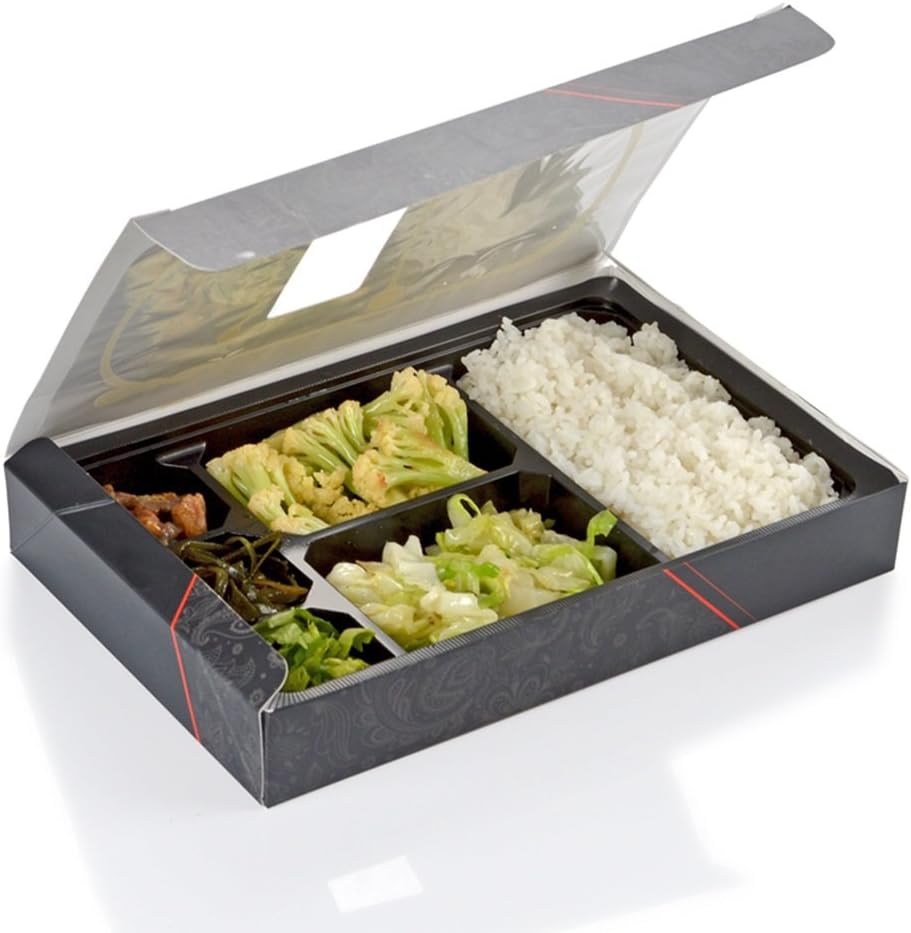 WSWJJXB Disposable Lunch Box Five Or Six Extra-sale Box Packing Box Fast Food Box Paper Business Package Box Takeaway Box (Size : Six grids)