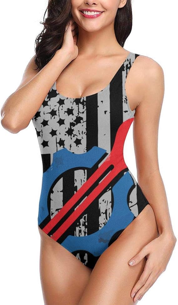 Amazon メカニックアメリカ国旗女性用ワンピース水着スリミングアスレチックトレーニング水着 ビキニ セパレーツ 通販