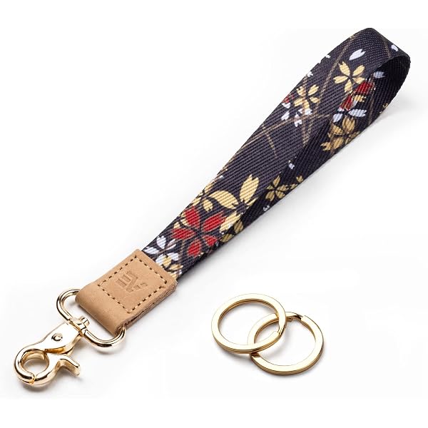 ALTEKO Wristlet Keychain – Cute Hands-Free Lanyard For Keys, ID, Wallet | Short Polyester Strap
