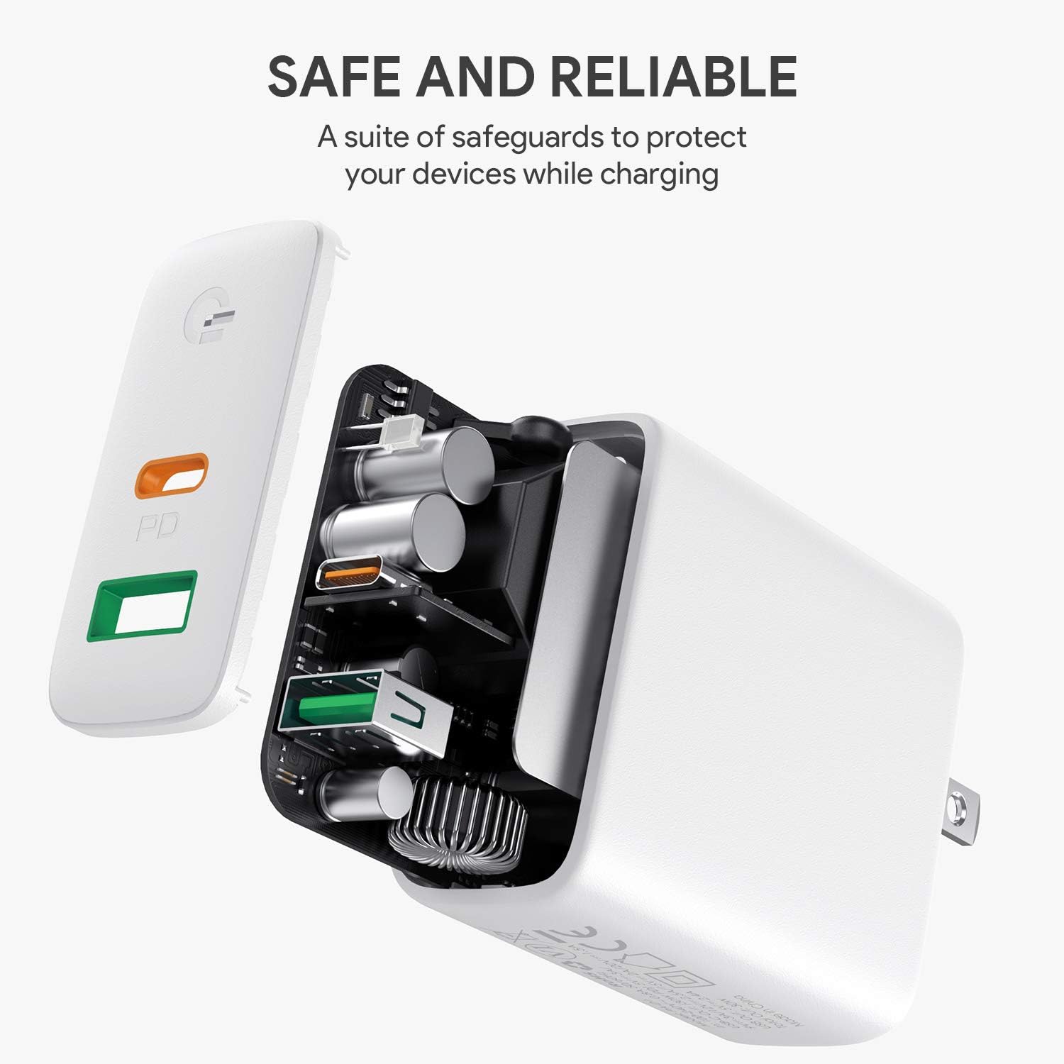USB C Wall Charger, AUKEY USB C Charger 30W, PD Wall Charger with Power Delivery & Dynamic Detect, Compatible with iPhone 11/11 Pro, MacBook, Nintendo Switch, Airpods Pro and More