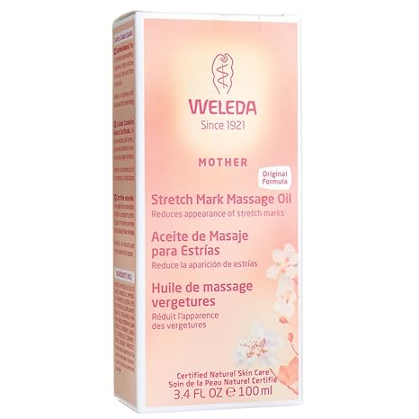 WELEDA Schwangerschafts-Pflegeöl, Body oil, 100 ml, Pflegendes Körperöl zur Vorbeugungen- und Beseitigung von Schwangerschaft